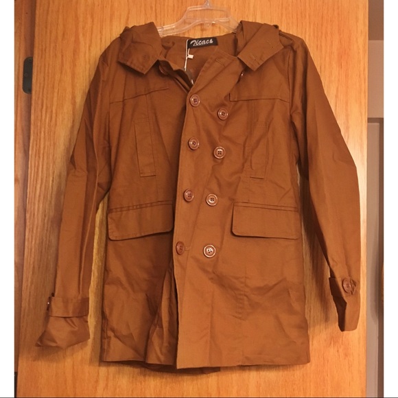 Brand New Men's Button Up Jacket with hood. - Picture 1 of 8